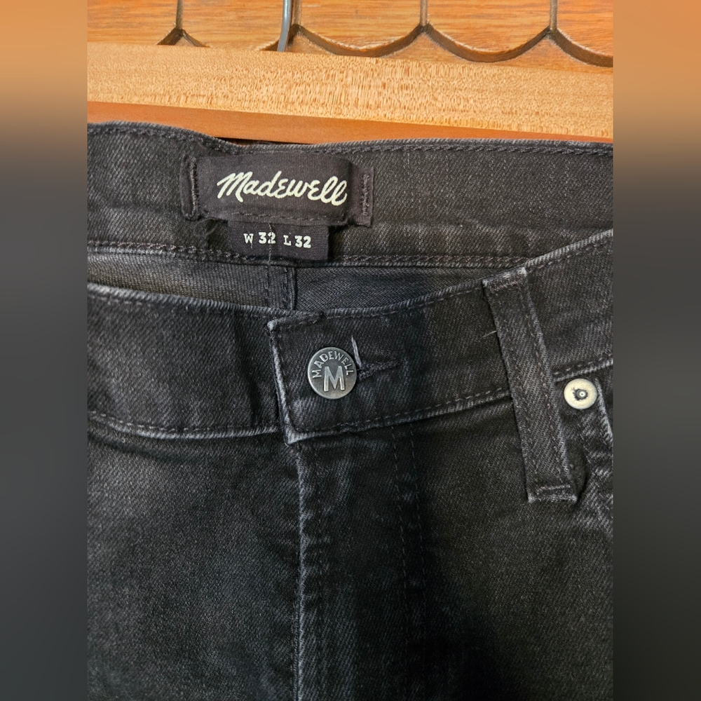 Madewell Skinny Jeans 100% Cotton Distressed Rigid Denim Waist 32 - Picture 5 of 12